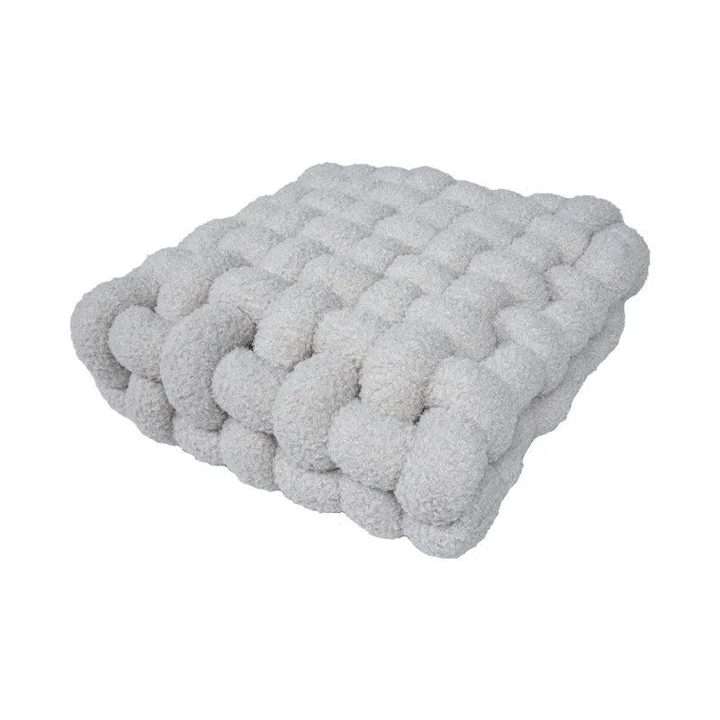 Luxuriöses Kissen für Wohnzimmer | Weicher Lammfell Dekokissen für Sofa & Stuhl | Komfortables Sitzkissen für Zuhause