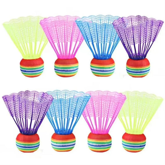 4 Stück Bunte Federbälle – Langlebige Trainings Federbälle mit Stabiler Flugbahn | Outdoor Badminton Zubehör Kaufschwan®