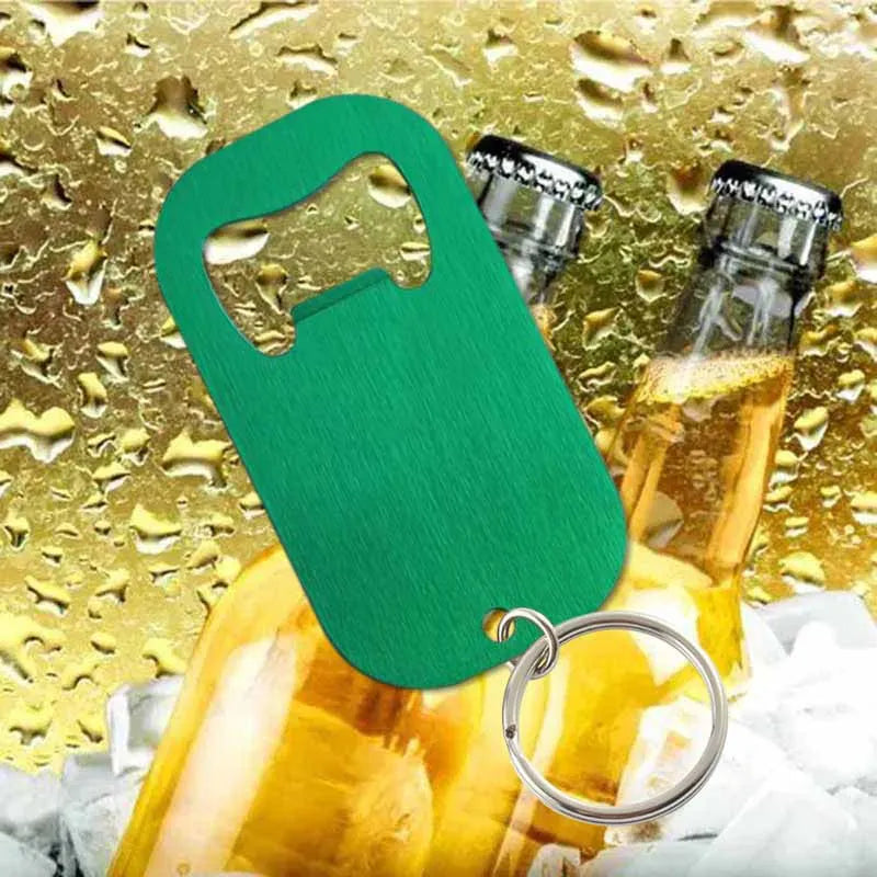 50 Stück Personalisierte Flaschenöffner-Schlüsselanhänger – Kostenlos graviert mit Logo | Edelstahl, Geschenk für Hochzeit, Geburtstag & Taufe