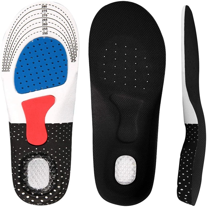 Orthopädische Memory Foam & Gel Einlegesohlen für Damen & Herren | Silikon Fußgewölbeunterstützung | Weiche Laufschuh & Sporteinlagen Kaufschwan®