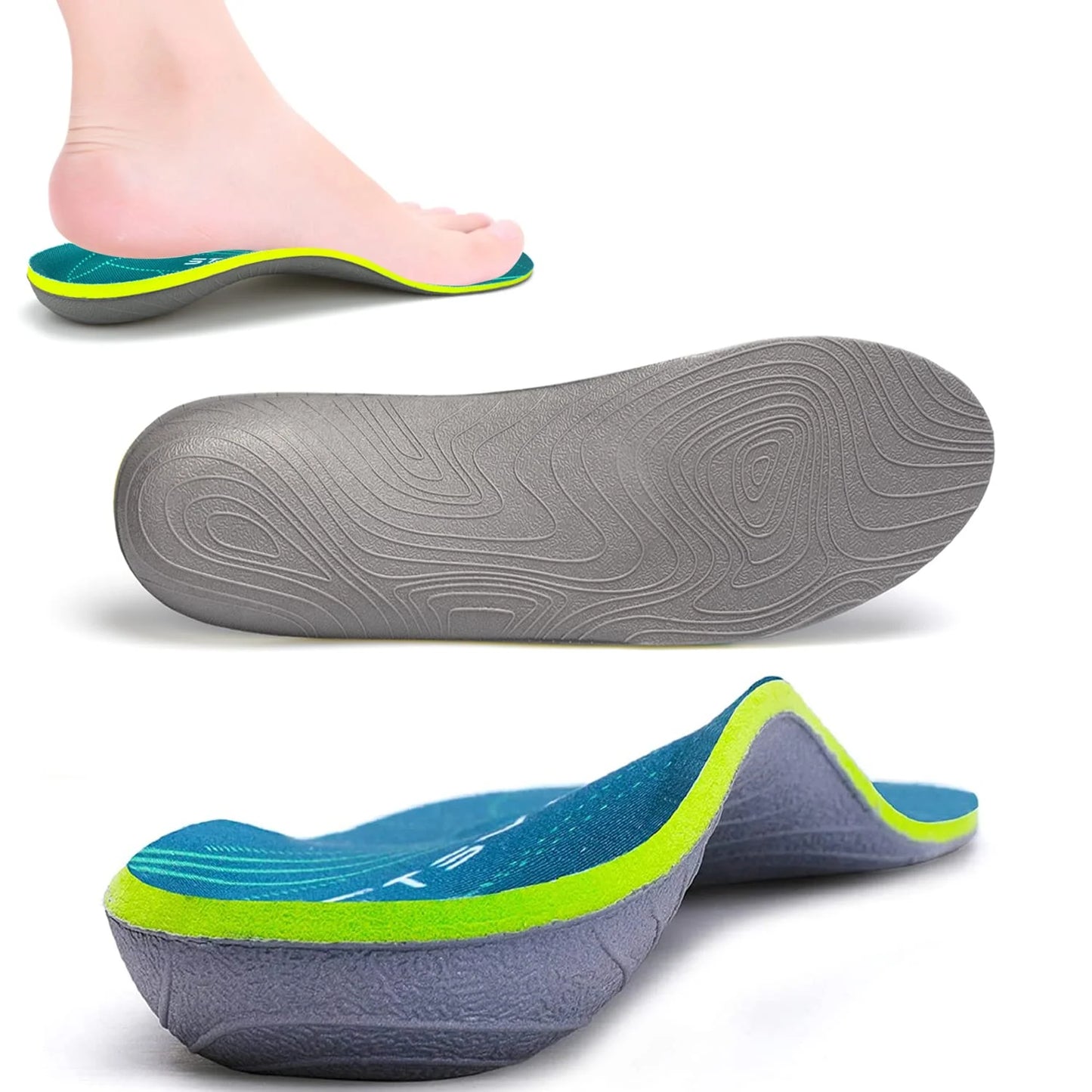 Orthopädische Sporteinlagen 220lbs+ – Hohe Fußgewölbestütze für Damen & Herren | Plattfüße, Fersenschmerzen, Plantarfasziitis Kaufschwan®