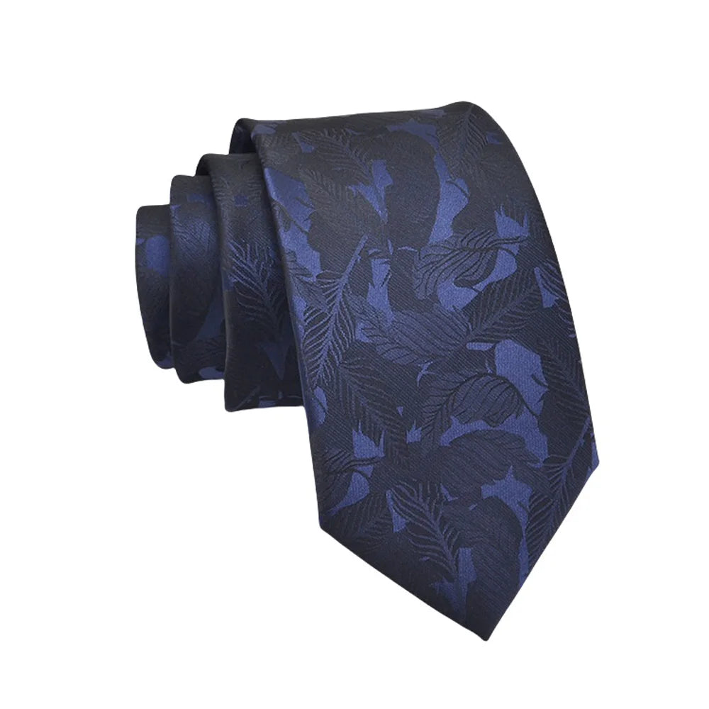 Herren Jacquard-Krawatte 8 cm – Hochwertige Krawatte mit Punkt- & Blumenmuster | Elegantes Accessoire für Business, Büro & Hochzeit Kaufschwan® Hellblau mit Streifenmuster