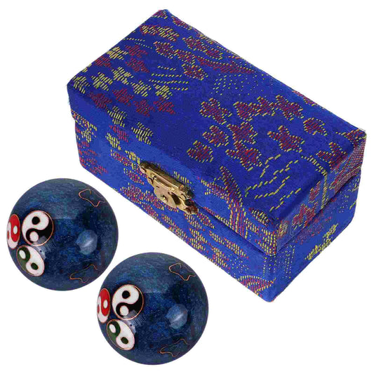 2 Stück Baoding-Handbälle – Chinesische Emaillierte Baoding-Bälle zur Handtherapie | Entspannungs- & Trainingsbälle Kaufschwan®