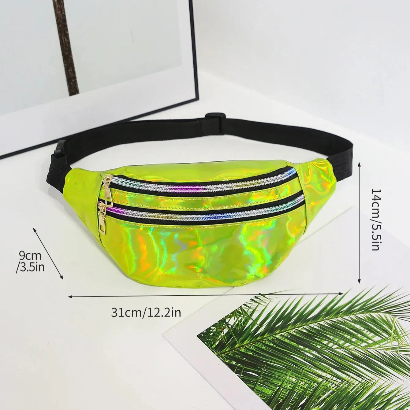 Holografische Glitzer Gürteltasche – Laser Fanny Pack | Designer Hüfttasche für Damen & Mädchen, Party, Reisen & Crossbody Kaufschwan®