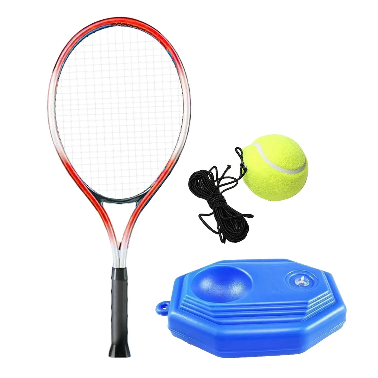 Tennis Trainer Rückprallball – Selbsttrainingsgerät für Anfänger | Einzeltraining Tennis Übungsgerät für Garten, Park & Hinterhof Kaufschwan® Set inkl. 1 Tennisball