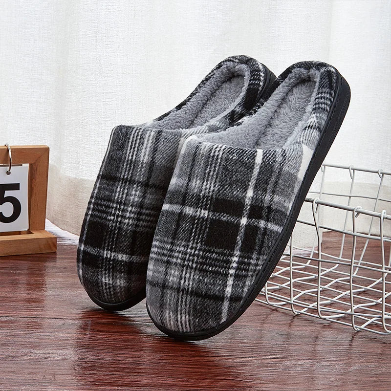 Herren Plüsch Hausschuhe | Bequeme Memory Foam Schuhe | Winter Warm & Weich Schlafzimmer Hausschuhe Kaufschwan®