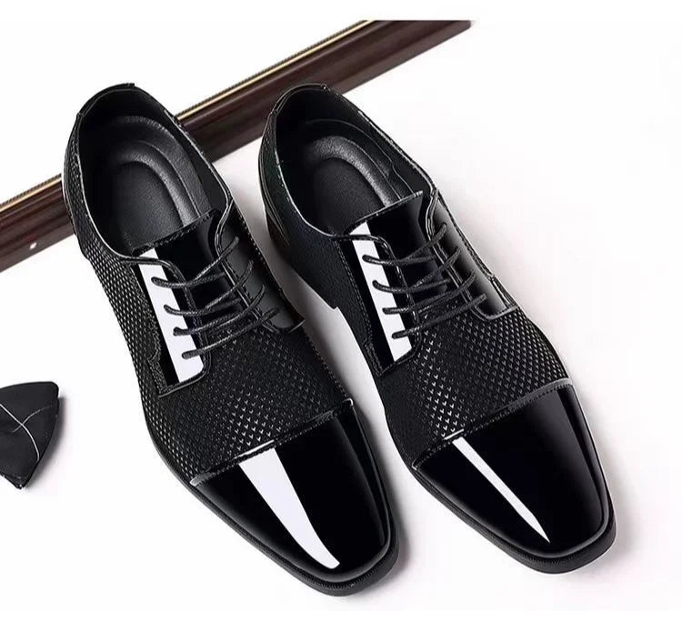 Herren Business-Freizeitschuhe – Atmungsaktive Lederschuhe mit Spitzem Design | Elegante Designer-Schuhe für Sommer & Alltag Kaufschwan®