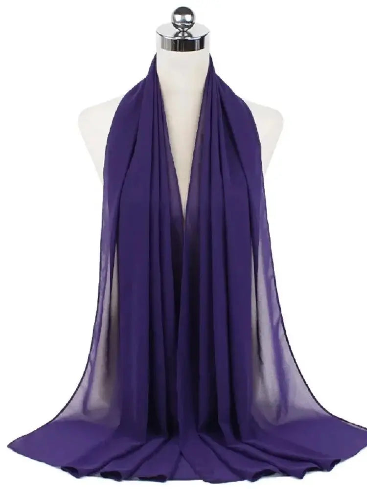 Damen Hijab aus Chiffon – Sofort Tragbares Kopftuch | Einfarbiger Instant Hijab Schal, Arabischer Wrap & Islamischer Schal