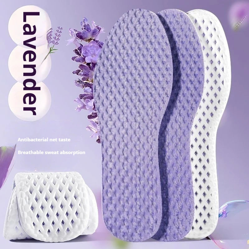 Atmungsaktive Memory Foam Einlegesohlen für Herren – Sommer-Schuhsohlen mit Stoßdämpfung für Laufen & Sport Kaufschwan® Lila EU35-36