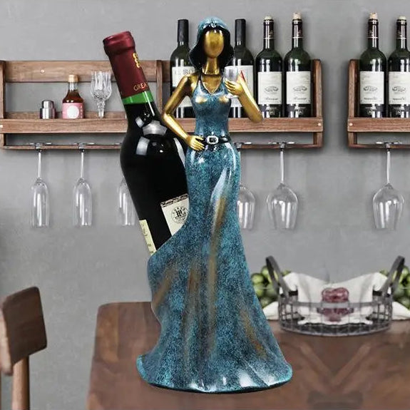 Weinflaschenhalter – Stilvoller Moderner Flaschenständer | Wein-, Bier- & Whisky-Halter für Zuhause & Bar Dekoration