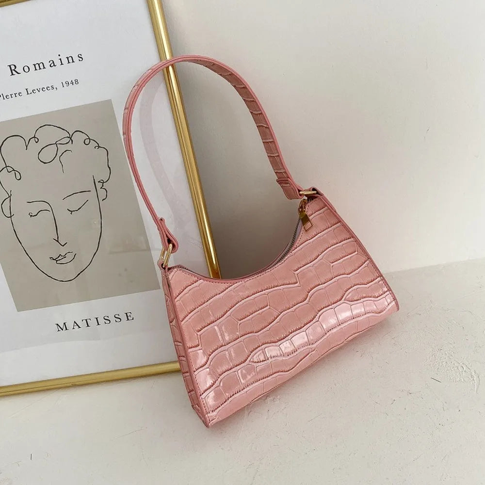 Kleine Retro Leder Shopping Tasche – Modische Einfarbige Ketten Schultertasche | Damen Handtasche Casual Kaufschwan®