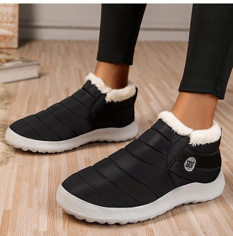 Warme Herren Schneestiefel – Unisex Wasserdichte Winter-Stiefeletten mit Plüschfutter | Rutschfeste Arbeits- & Outdoor-Schuhe Kaufschwan®