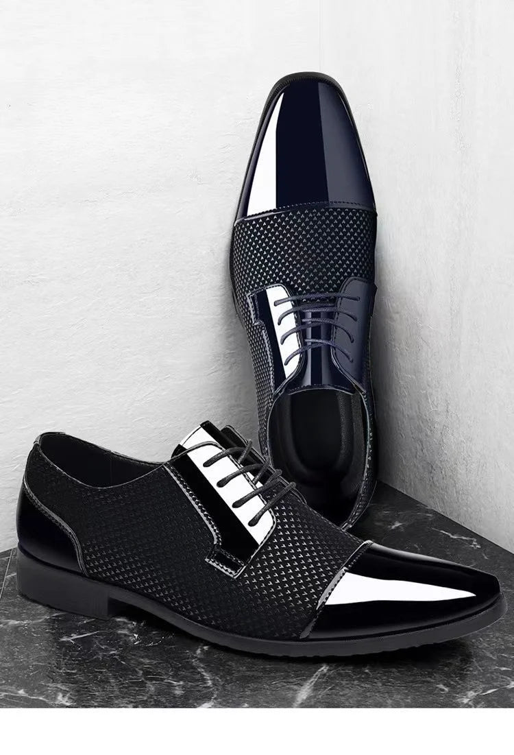 Herren Business-Freizeitschuhe – Atmungsaktive Lederschuhe mit Spitzem Design | Elegante Designer-Schuhe für Sommer & Alltag Kaufschwan®