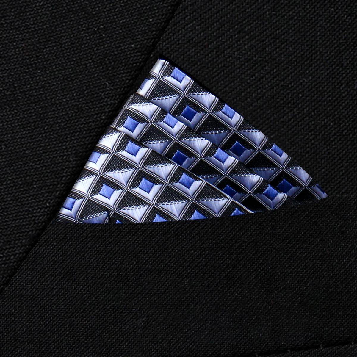 Herren Einstecktuch in Premiumqualität – Neues Design, Einfarbig oder Paisley, Schwarzes Anzug Accessoire in Vielen Farben