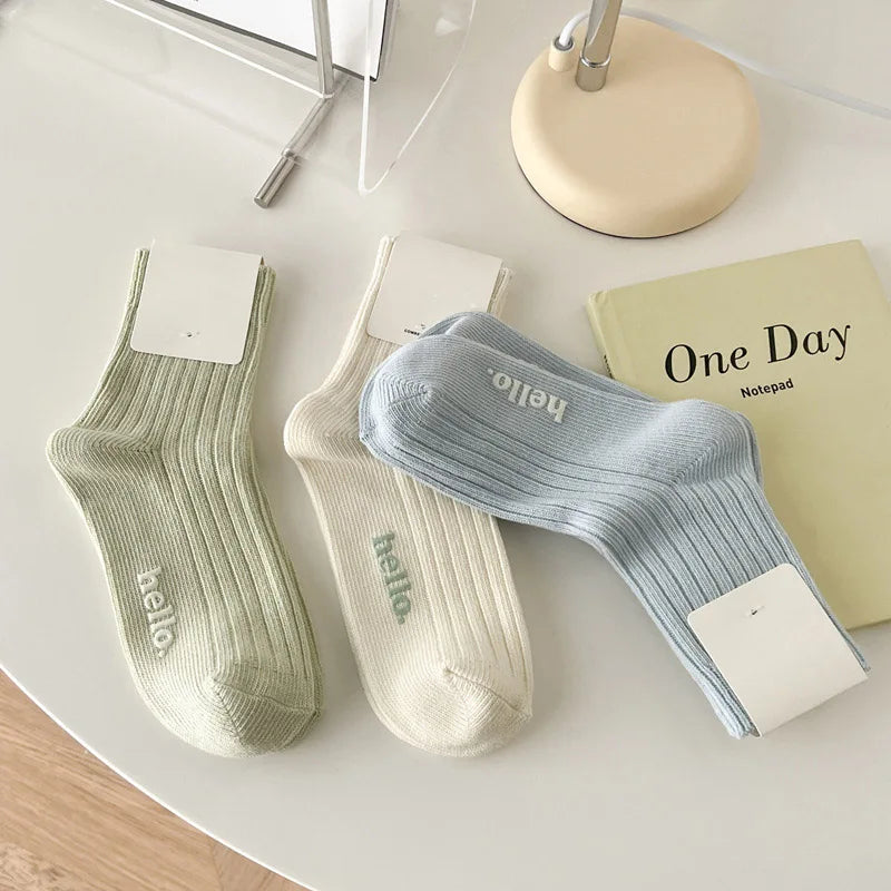 Süße Damensocken | Mode Frühling/Sommer | Weich, Atmungsaktiv, Schweißabsorbierend Bunte Socken Kaufschwan®