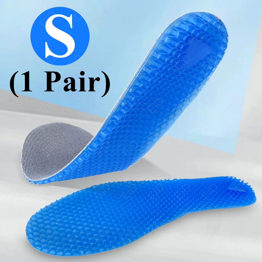 EiD Silikon Gel Einlegesohlen für Schuhe | Weiche Stoßdämpfende Sportsohlen | Rutschfeste Fußpflege-Einlagen für Damen & Herren Kaufschwan® S EU 35-40 1 Pair