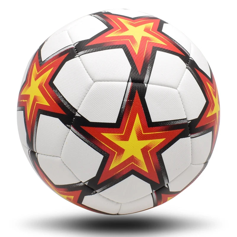 Professioneller Fußball Größe 5 – Hochwertiger Weicher PU Fußball | Outdoor Sport, Liga & Trainingsspiel Kaufschwan® Roter Stern