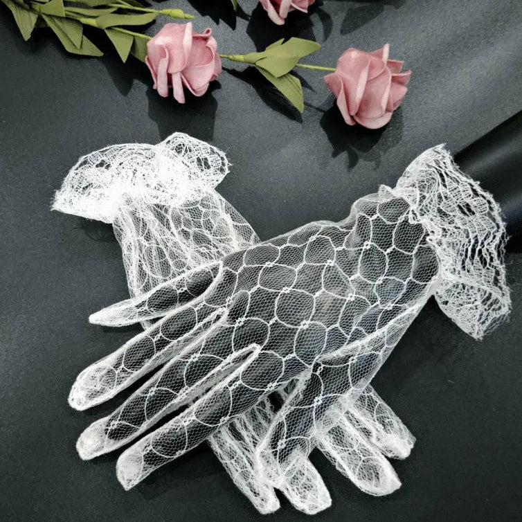 elegante handschuhe Braut Spitzenhandschuhe – Elegante Kurze Mesh Handschuhe für Hochzeit –  Kaufschwan®