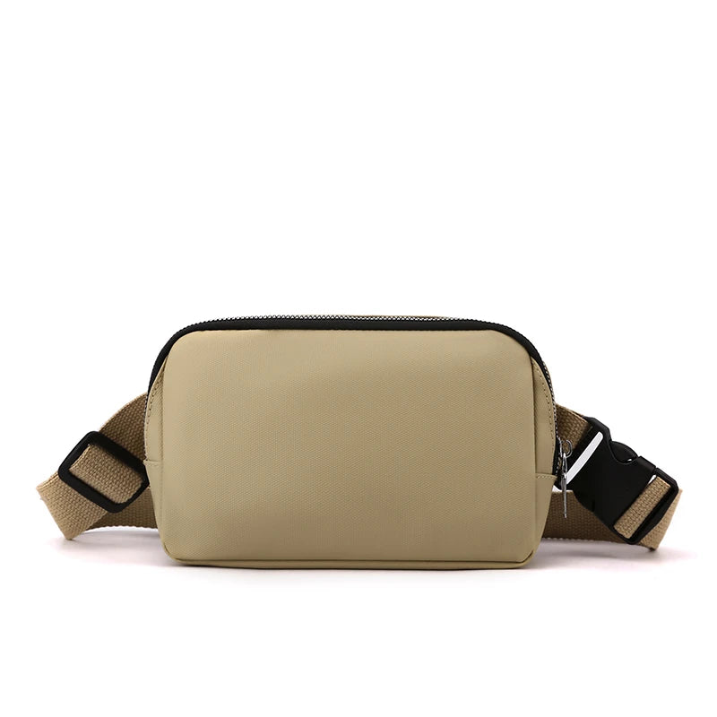 Unisex Schwarze Gürteltasche – Verstellbarer Schultergurt | Outdoor Crossbody Brusttasche, Langlebig & Modisch Kaufschwan® Khaki