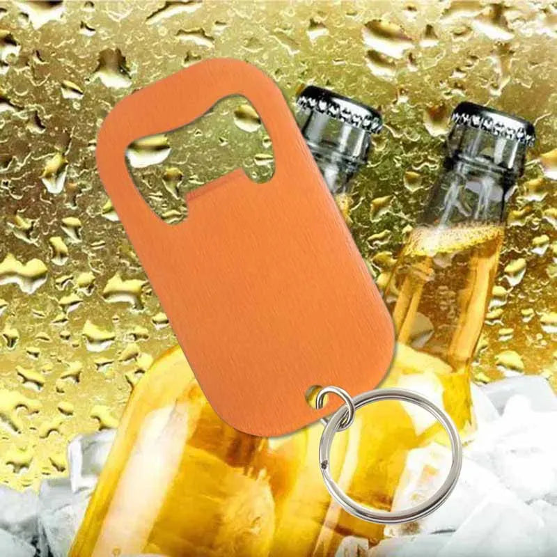 50 Stück Personalisierte Flaschenöffner-Schlüsselanhänger – Kostenlos graviert mit Logo | Edelstahl, Geschenk für Hochzeit, Geburtstag & Taufe