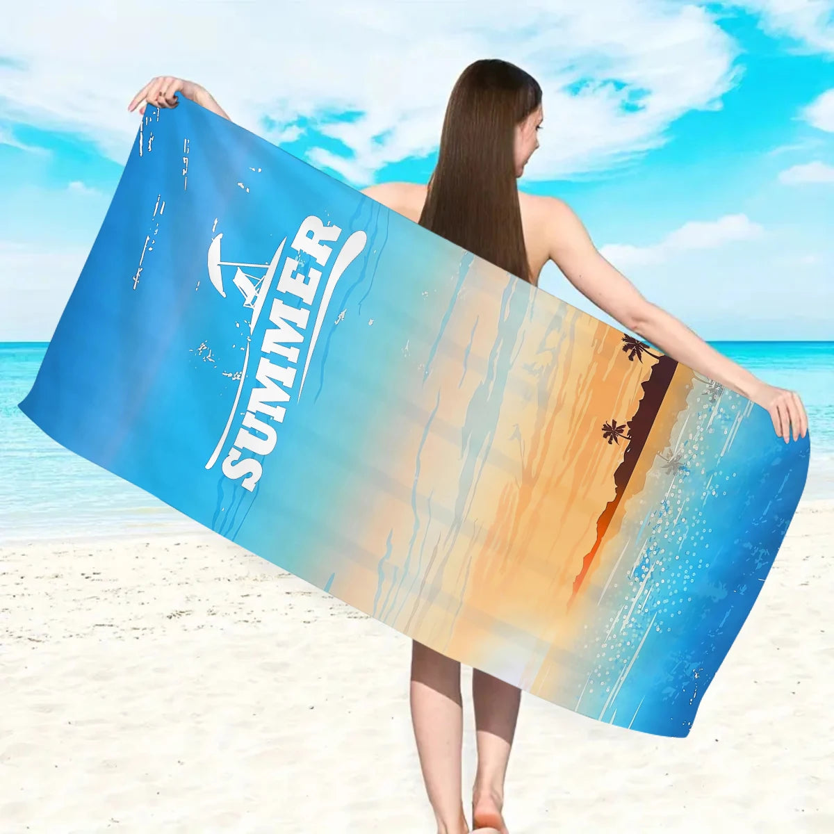 Ultrafeines Mikrofaser Schnell Trocknendes Strandtuch – Saugfähiges Handtuch für Sport, Schwimmen & Duschräume