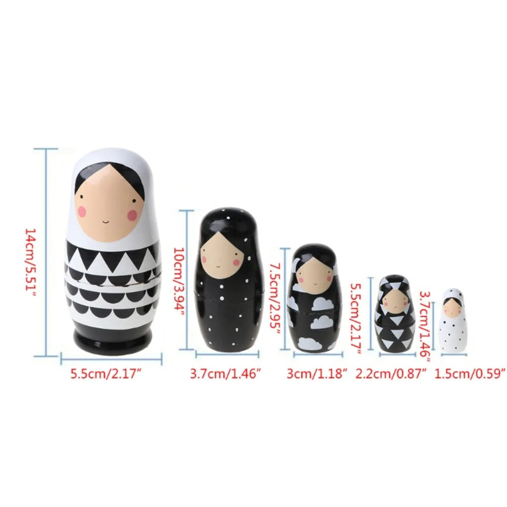 Holz-Matrjoschka – Russische Nestpuppen Set | Dekoration & Spielzeug Geschenk für Kinder