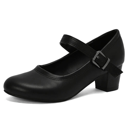 Damen Pumps mit Blockabsatz – Runde Spitze & 5 cm Absatz | Elegante Business-Schuhe für Büro & Karriere Kaufschwan®