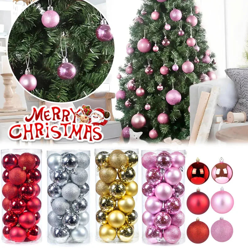 Glitzer Weihnachtskugeln – Bruchsichere Christbaum Anhänger