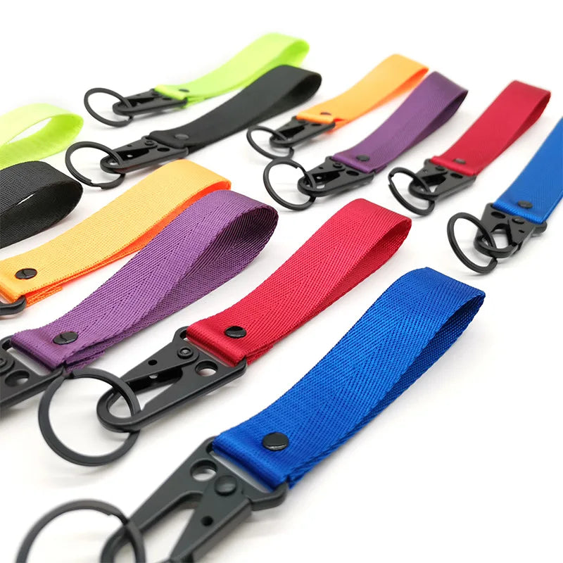 Personalisierter Schlüsselanhänger fürs Handgelenk – Mit eigenem Text oder Logo | Lanyard mit Clip für Auto & Motorrad, Unisex Design