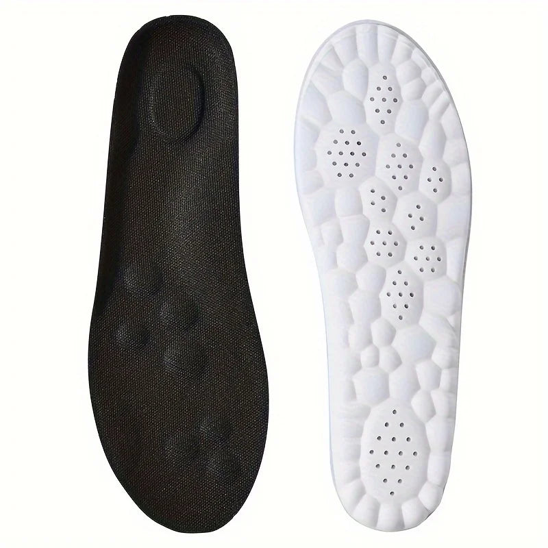 Latex Sport Einlegesohlen – Weiche Orthopädische Fußgewölbestütze | 1/2/4 Paar | Atmungsaktive & Geruchshemmende Schuheinlagen Kaufschwan® Schwarz EU39-40