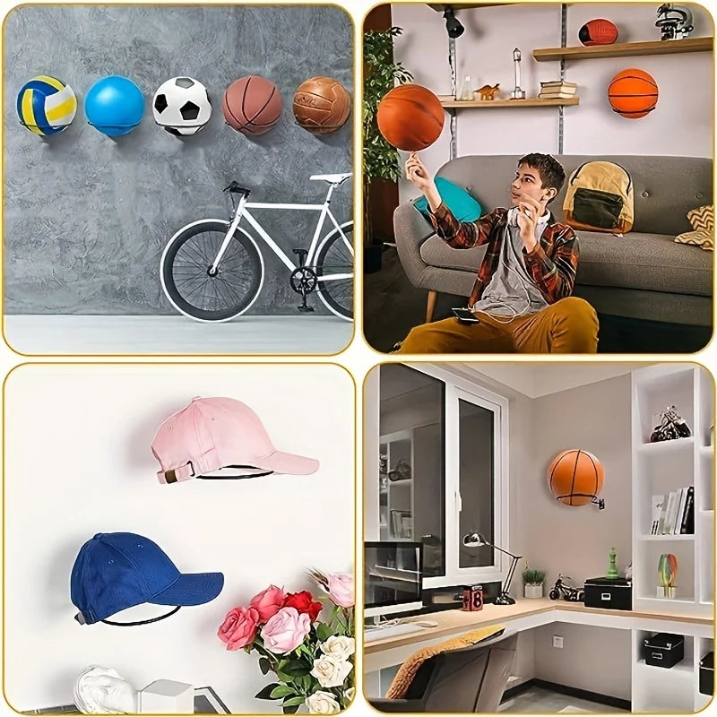1 Stück / 2 Stück Metall Wandhalterung für Sportbälle – Robuster Wandständer für Basketball, Fußball & Volleyball Kaufschwan®