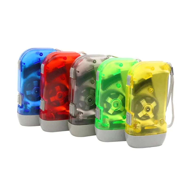 3 Led Hand-Dynamo Taschenlampe – Kurbelbetriebene Wind-Up Lampe | Selbstladende Camping-Leuchte für Outdoor, Zuhause & Notfälle Kaufschwan®