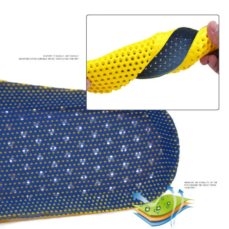 Neue Orthopädische Memory Foam Einlegesohlen | Atmungsaktive Mesh Sporteinlagen für Damen & Herren | Dämpfung & Fußgewölbeunterstützung Kaufschwan®