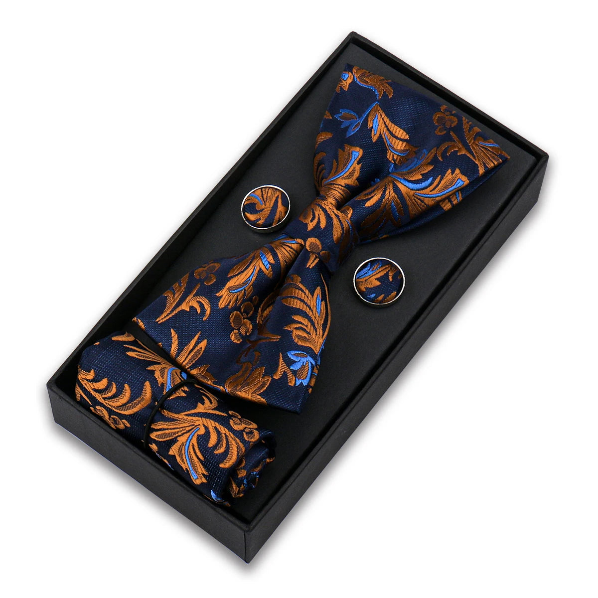 Herren Fliegen-Set – 3-teiliges Geschenkset mit Fliege, Einstecktuch & Manschettenknöpfen | Elegantes Rotes Accessoire für Business & Hochzeit