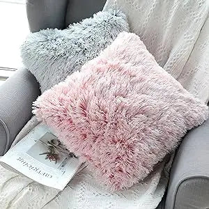 Luxuriöser Kunstfell Kissenbezug | Super Weich Flauschiger Bezug für Sofa, Bett, Stuhl & Wohnzimmer Dekor Kaufschwan®