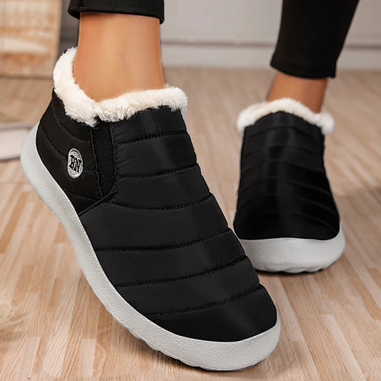 Warme Herren Schneestiefel – Unisex Wasserdichte Winter-Stiefeletten mit Plüschfutter | Rutschfeste Arbeits- & Outdoor-Schuhe Kaufschwan®