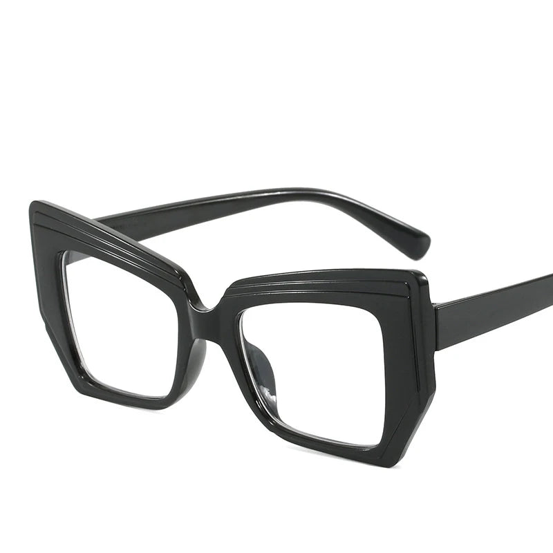 Computer Glasses Frame Women Men Anti Blue Light Polygon Special-Shaped Eyewear Blocking Glasses Optical Spectacle Eyeglass Kaufschwan® Multi Schwarz