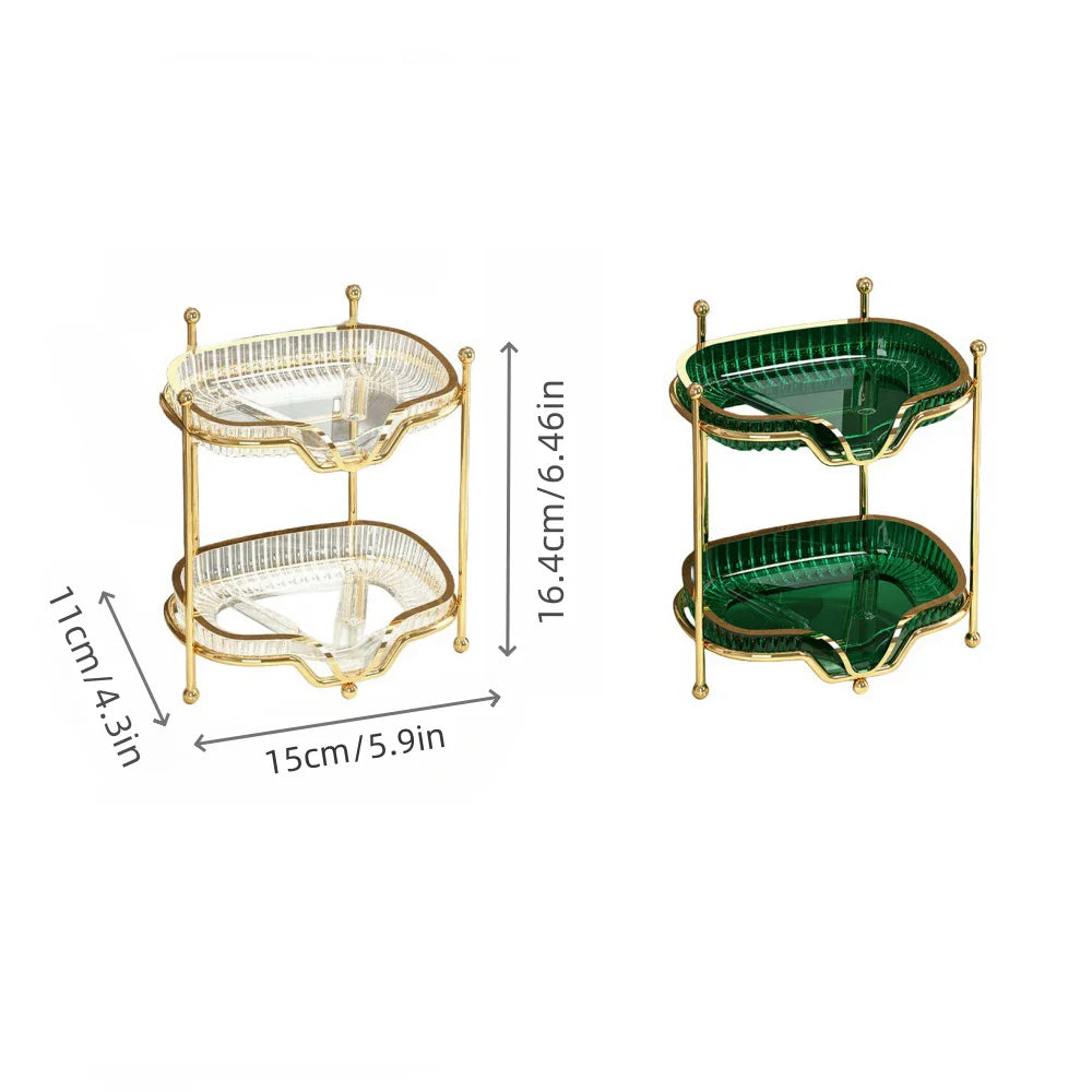 Leichter Luxus Doppel-Schicht Seifenhalter – Selbstablaufende Ablage mit Metallhalter fürs Badezimmer Kaufschwan®