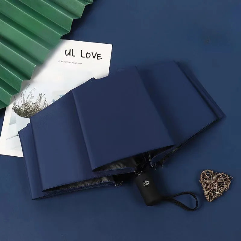 Automatischer Regen- & Sonnenschirm – Winddichter 3-Fach Faltbarer UV-Schutzschirm mit Auto-Öffnung/Schließung (8 Streben)