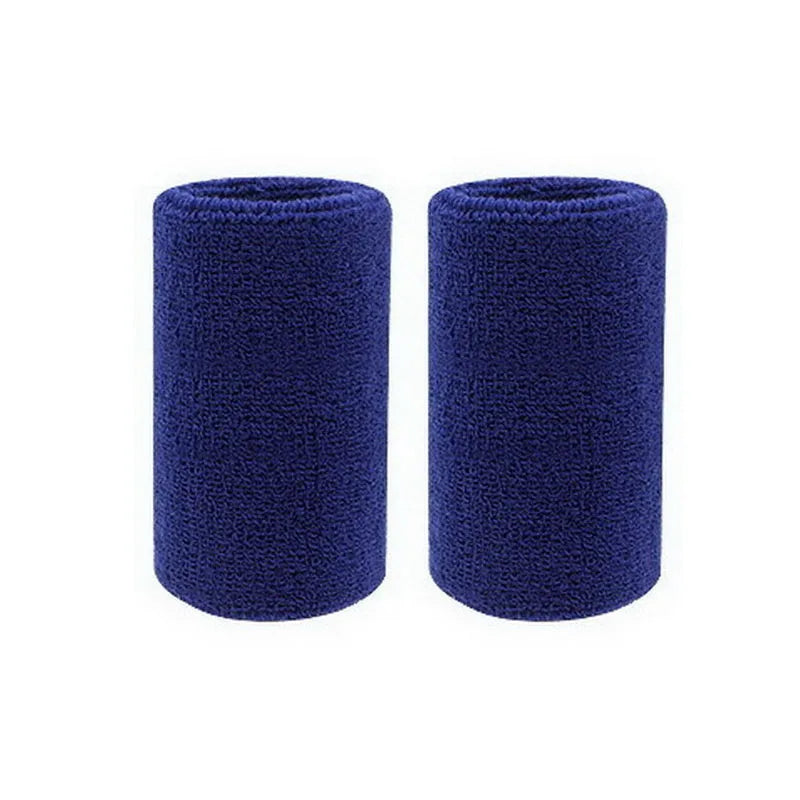 2 Stück Sport Schweißbänder – Schweißabsorbierende Tennis & Fitness Armbänder | Atmungsaktive Elastische Handgelenkbänder für Damen & Herren Kaufschwan® 2 Stück Blau 11 cm