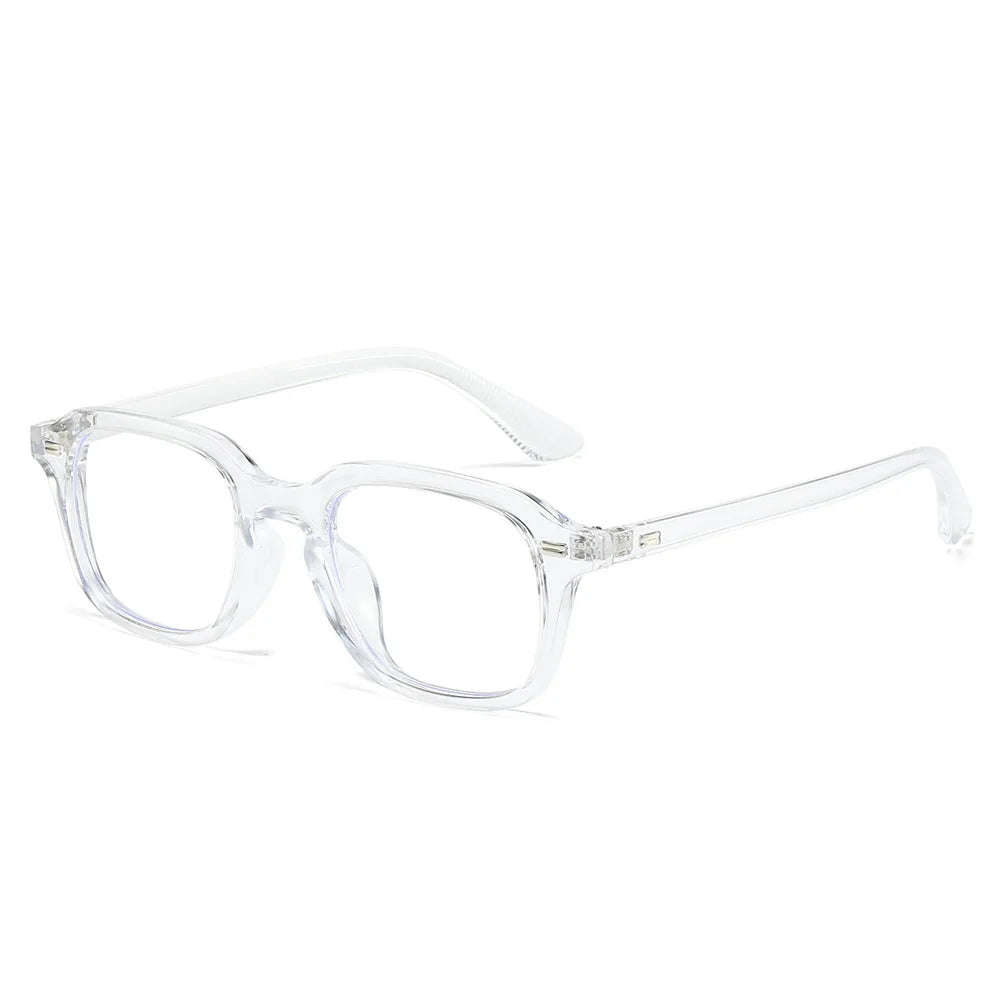 New Square Blue Light Blocking Glasses Men Unisex Women Rivets Transparent Anti Blue Light Computer Glasses Kaufschwan® Weiß Transparent