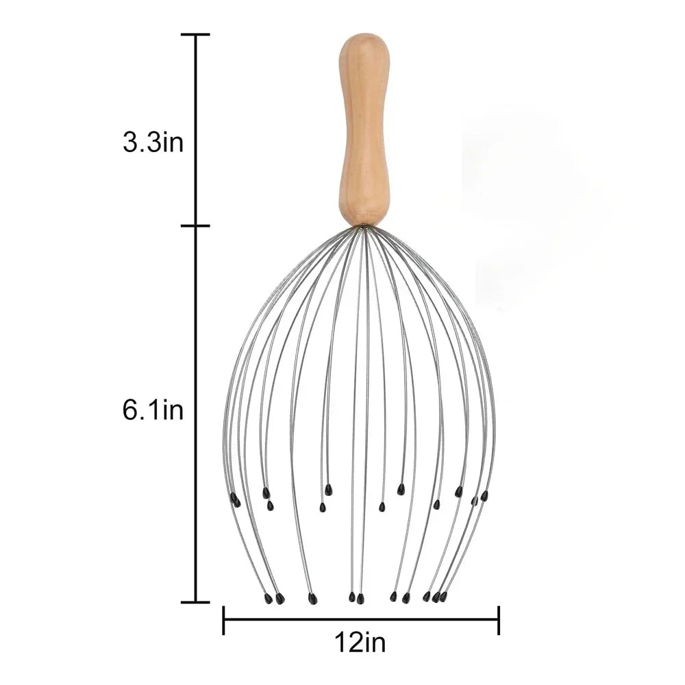 28-Finger-Oktopus-Kopf-Massager | Kopfhaut-Kratzer & Entspannungswerkzeug zur Spannungsreduzierung Kaufschwan®