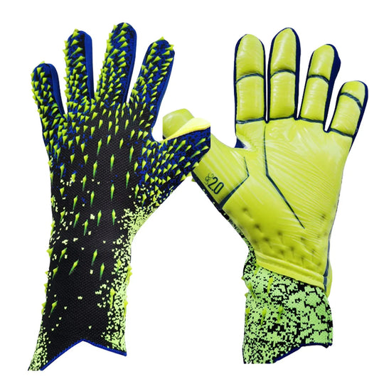 Professionelle Torwarthandschuhe – Gepolsterte Fußballhandschuhe für Erwachsene & Jugendliche | Rutschfest & Stoßabsorbierend Kaufschwan® Neongelb mit schwarzen Akzenten Größe 10
