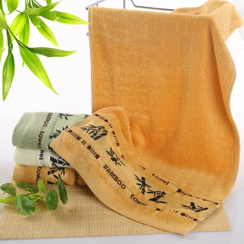 Bambusfaser Handtuch Set – Luxuriös Dick & Saugfähig | Weiche Bade- & Gesichtstücher für Erwachsene, Badezimmer & Strand Kaufschwan®