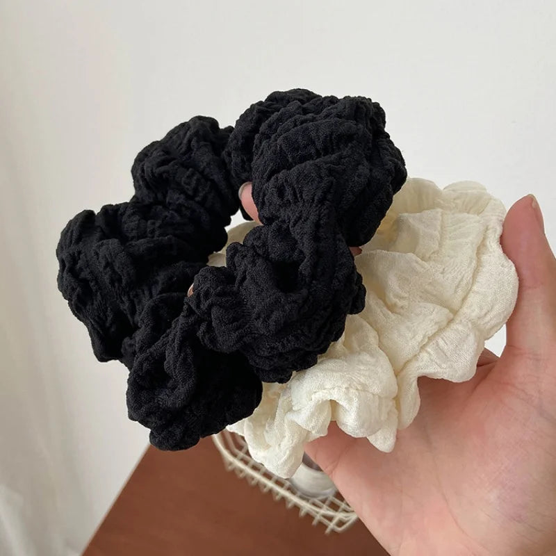 Haargummi Großes Scrunchie Einfarbig | Weiches Haargummi für Damen & Mädchen | Schonender Zopfhalter & Dutt-Accessoire Kaufschwan®