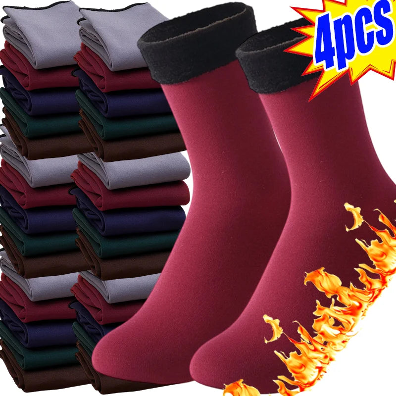Winter Thermosocken für Damen | Samt Nylon Plüsch Fleece Gefüttert | -30°C Warm, Nahtlos Verdickt Schneesocken | Unisex Bequeme Haussocken Kaufschwan®
