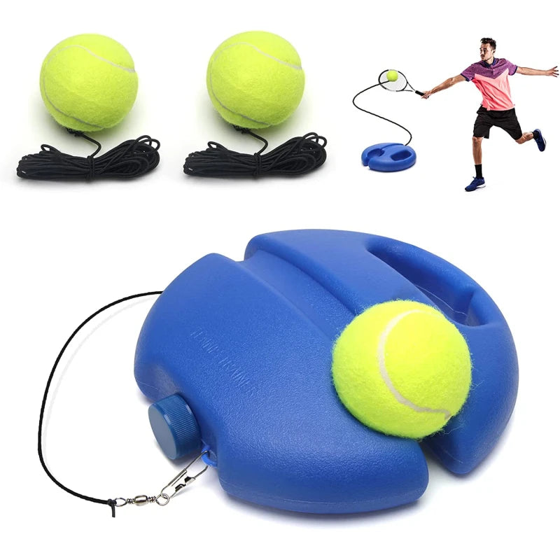 Tennis Trainer Rückprallball mit Schnur & Basisplatte – Selbsttrainingsgerät für Anfänger & Profis Kaufschwan®