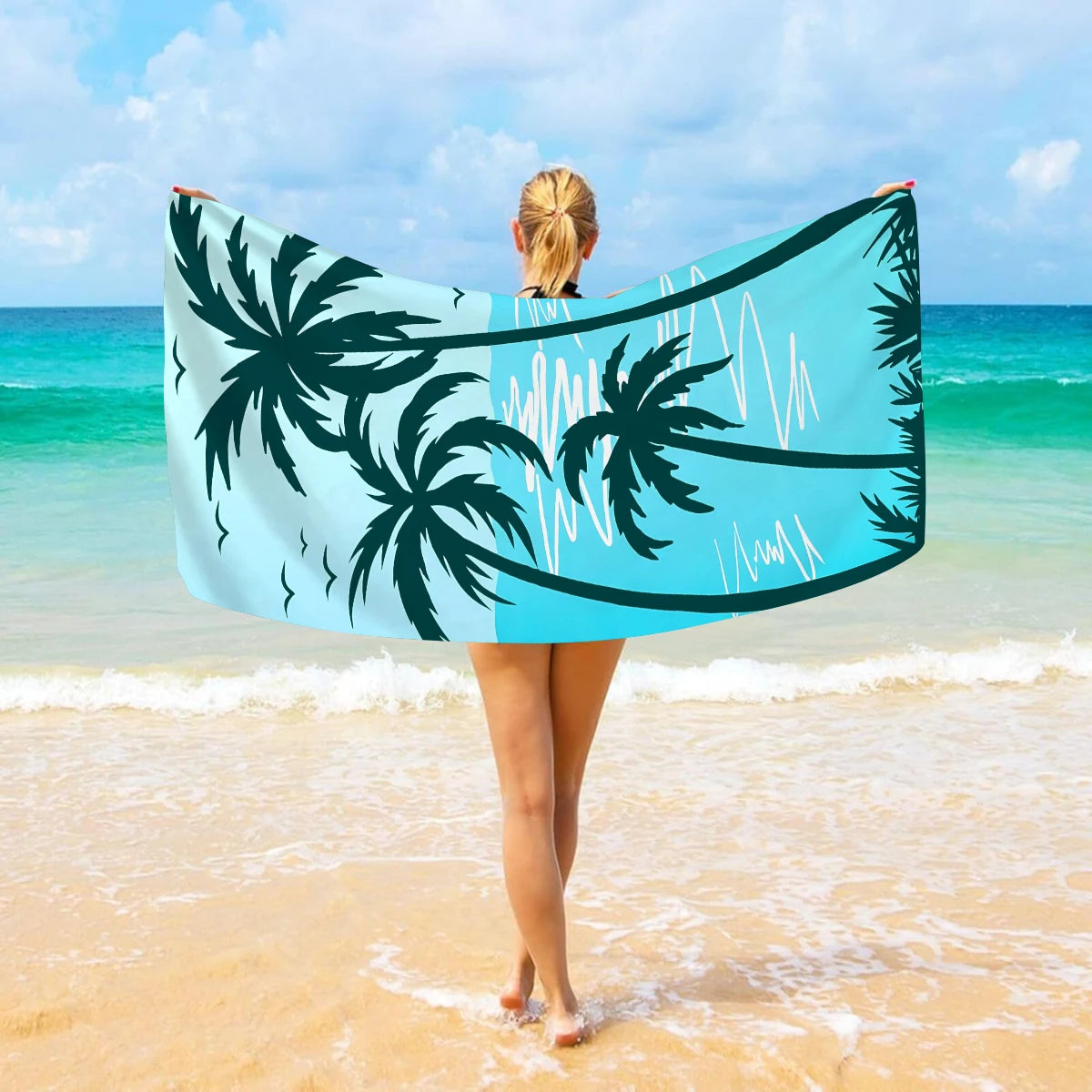 Ultrafeines Mikrofaser Strandtuch – Schnell Trocknend & Saugfähig | Multifunktionales Handtuch für Schwimmen, Yoga, Reisen & Camping