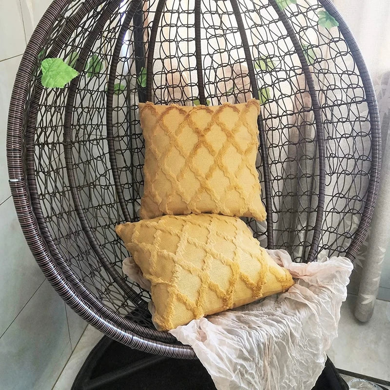 Weiche Plüsch-Wollkissenbezüge | Luxus Stil Kissenhüllen | Europäische Dekoration für Sofa & Schlafzimmer | Creme & Khaki Weihnachten Kaufschwan®