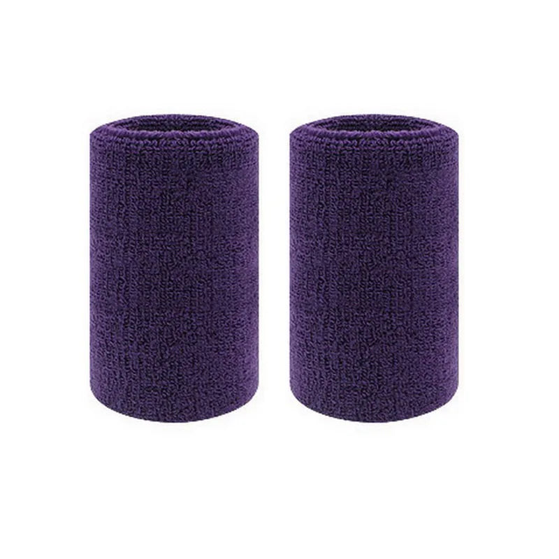 2 Stück Sport Schweißbänder – Schweißabsorbierende Tennis & Fitness Armbänder | Atmungsaktive Elastische Handgelenkbänder für Damen & Herren Kaufschwan® 2 Stück lila 11 cm
